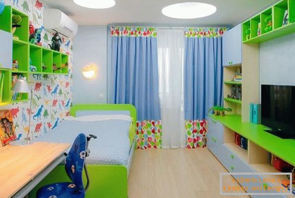 tkaniny na záclony v dětské místnosti, foto 13