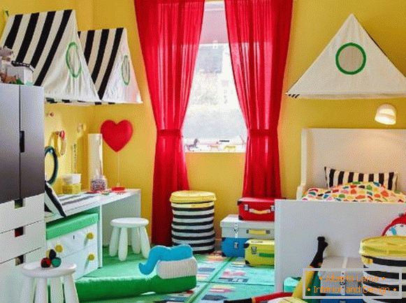 nápady záclony pro dítě dětský pokoj, foto 4