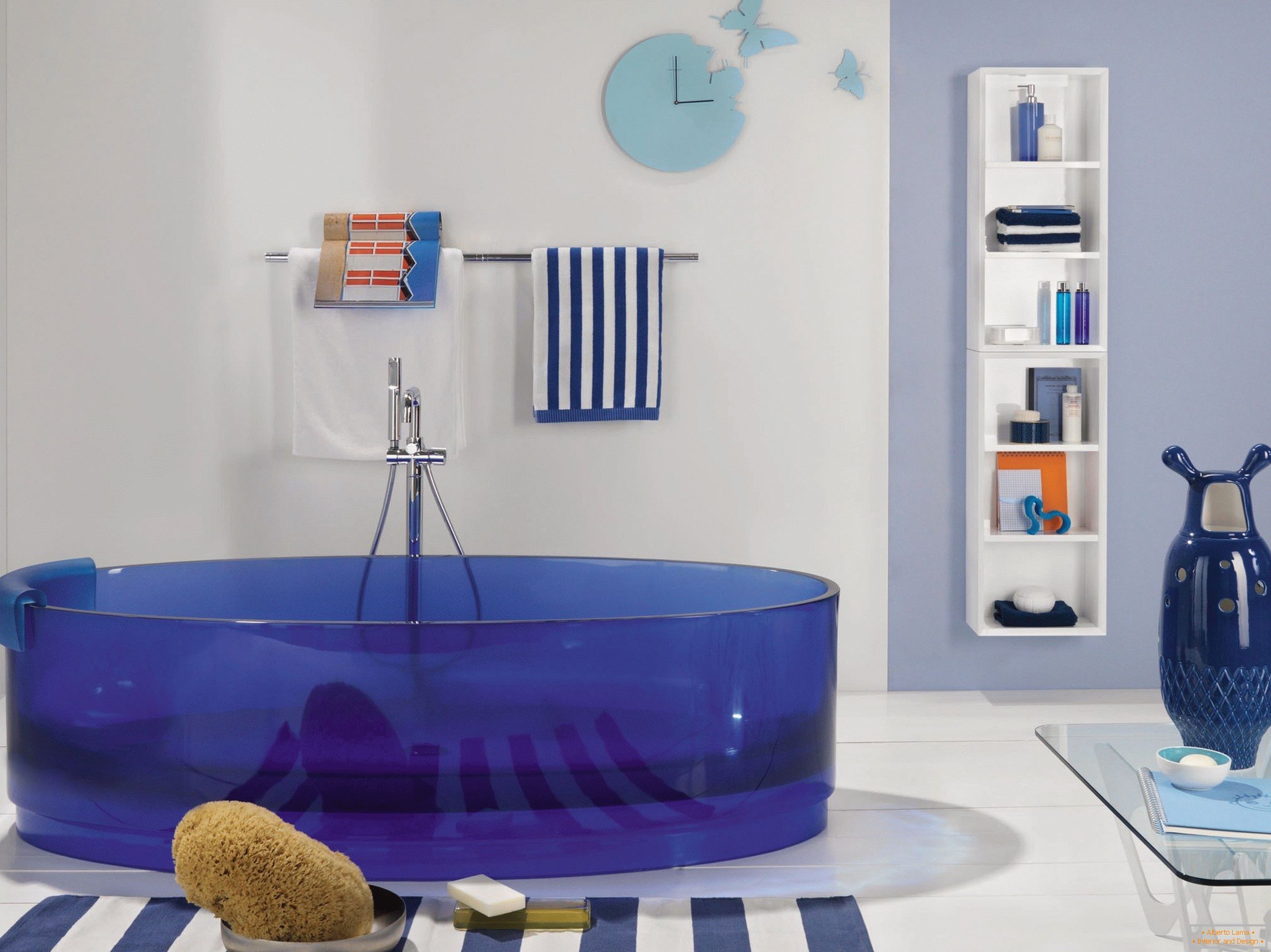 Koupel v modrých barvách