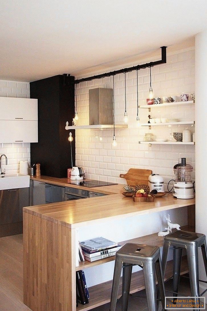 Malá kuchyně ve skandinávském stylu