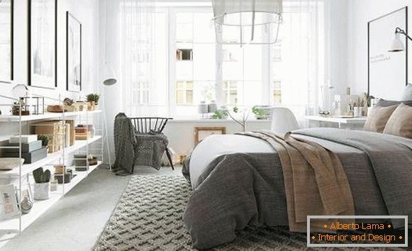 světlý byt ve skandinávském stylu-spalnya