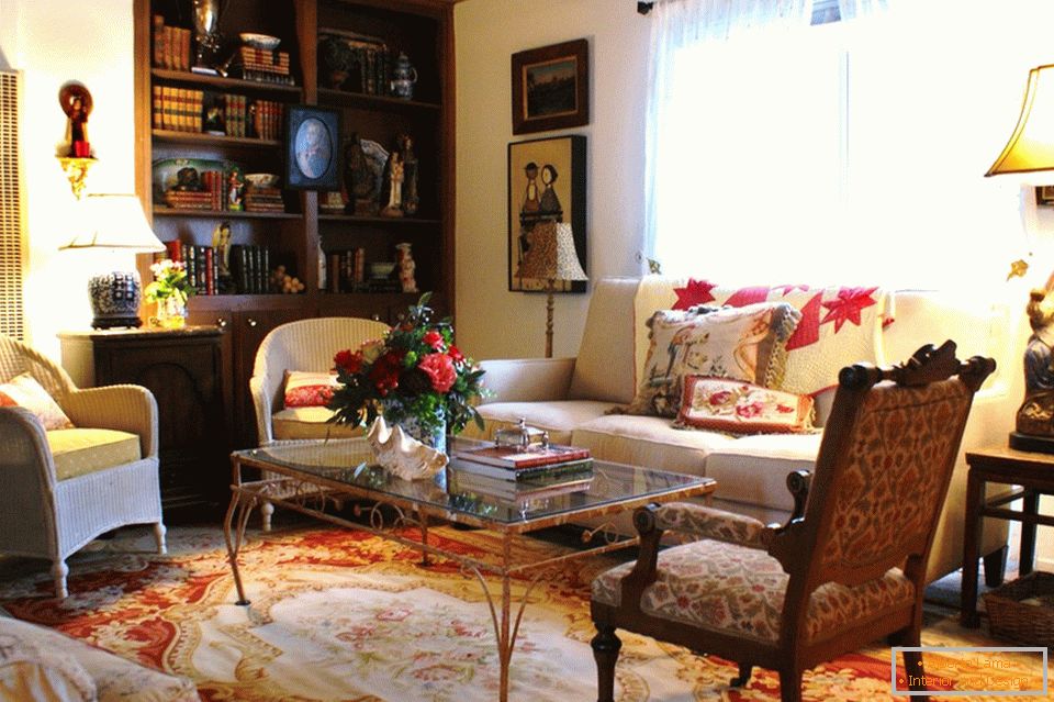 Interiér útulného obývacího pokoje