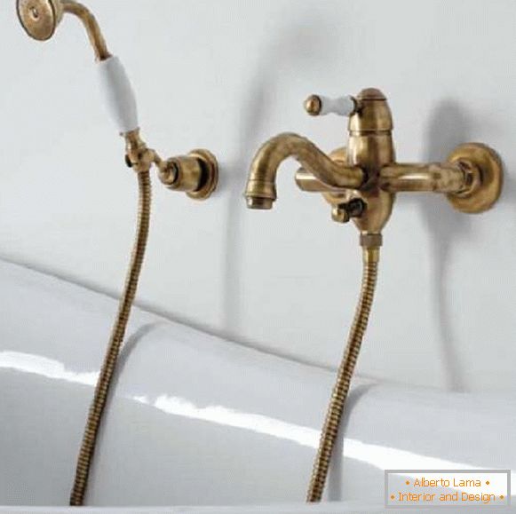 Koupelnové armatury, bronzové, foto 6