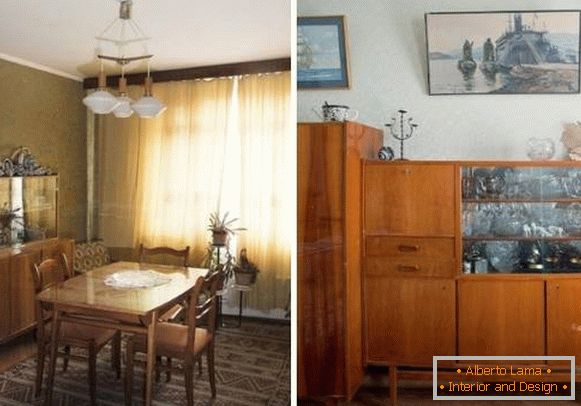 Sovětský nábytek pro obývací pokoj z 50-70