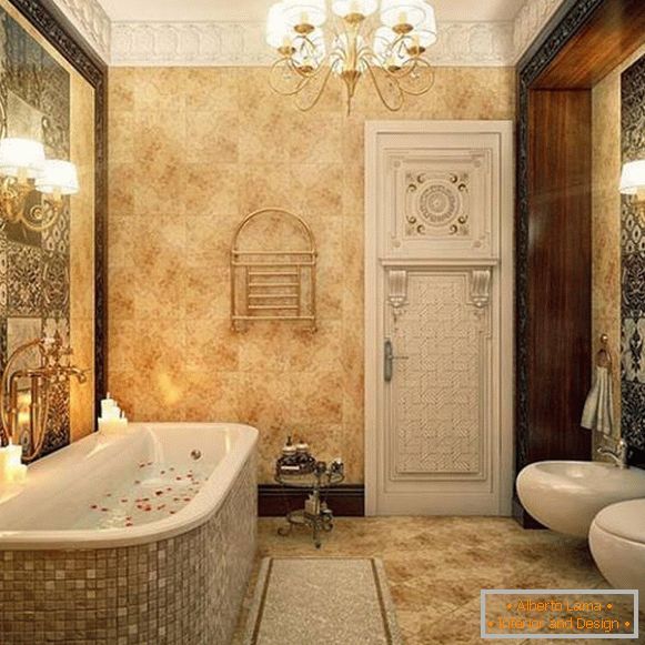 design koupelny v klasickém stylu, foto 3