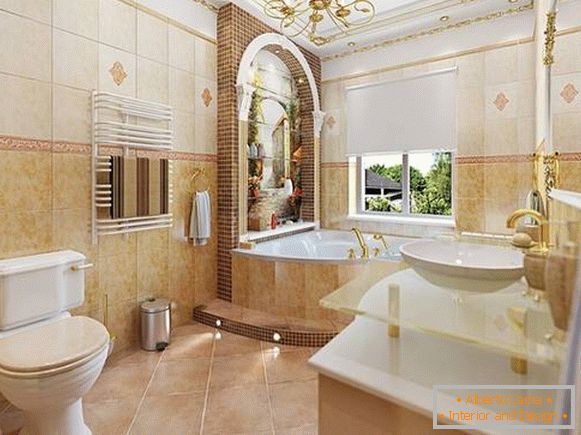 design koupelny v klasickém stylu, foto 9