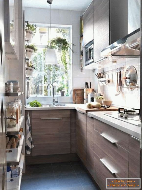 moderní design malé kuchyně, foto 66