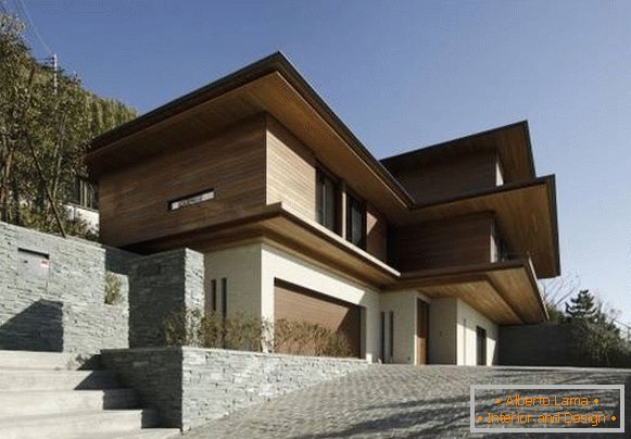 Krásný moderní design třípatrového domu