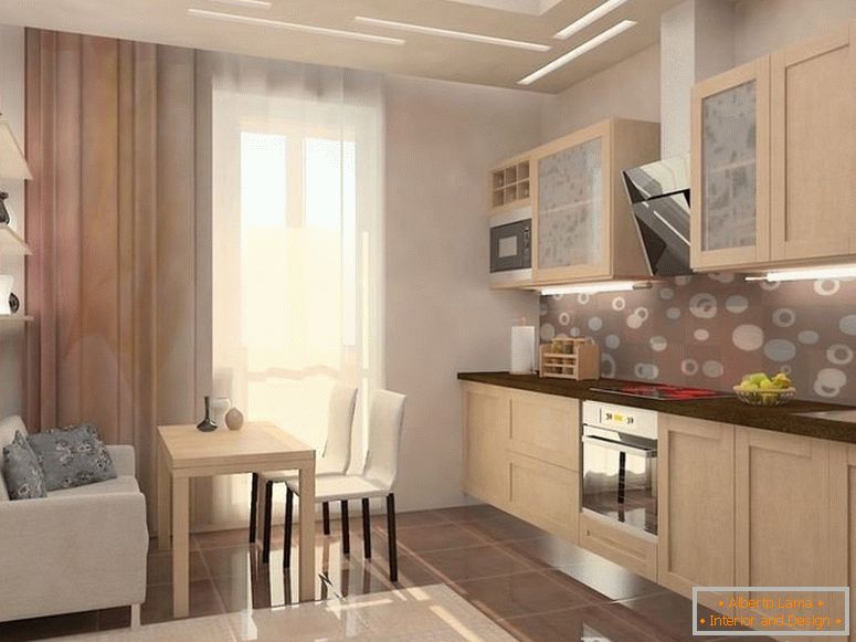 Design kuchyně 12 m2 M