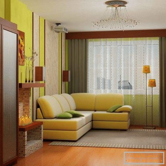 Stylový design haly v Chruščově s kompaktním nábytkem