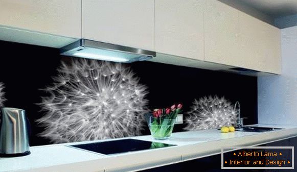 Zástěry pro kuchyň ze skla - fotografický tisk v interiéru