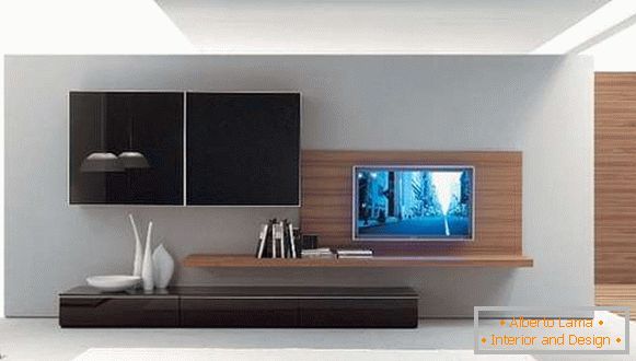 krásné stěny v obývacím pokoji v moderním stylu, foto 22