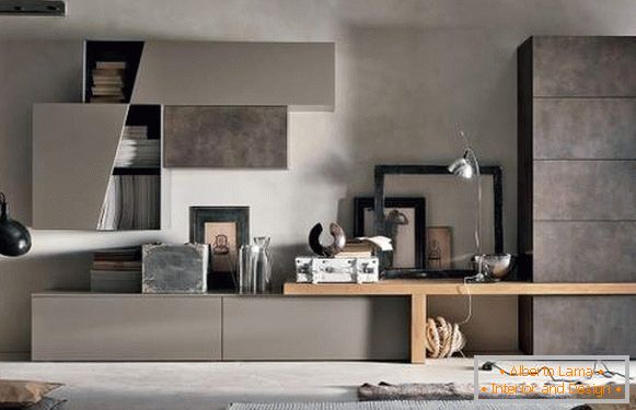 krásné stěny v obývacím pokoji v moderním stylu, foto 40