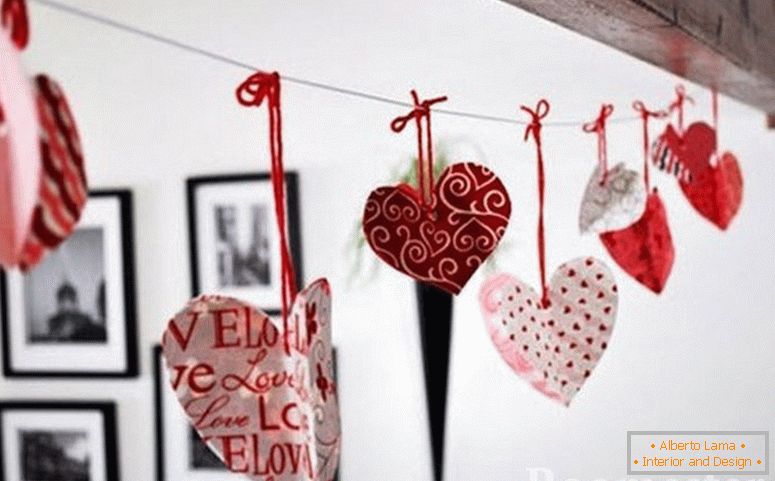 Valentines na pozadí obrazů na zdi
