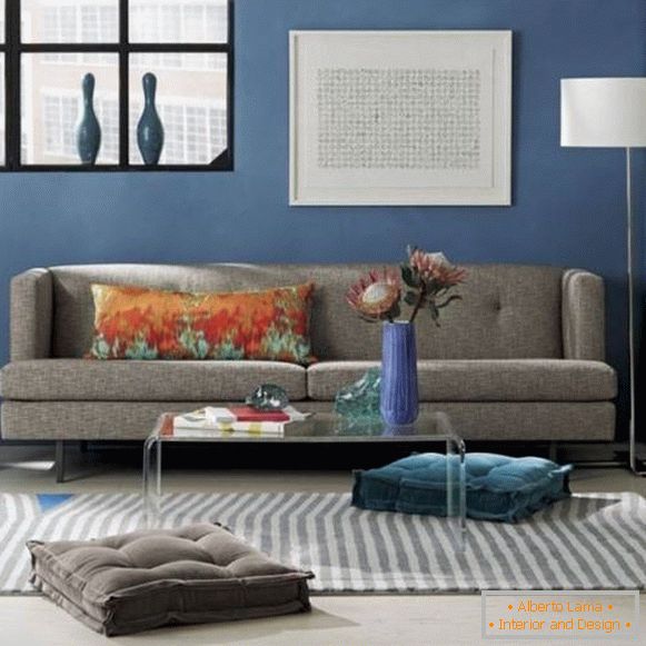 Podlahové polštáře pro stylový obývací pokoj