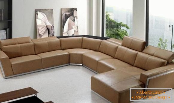 Úhlový měkký nábytek pro obývací pokoj - fotka rohového pohovky