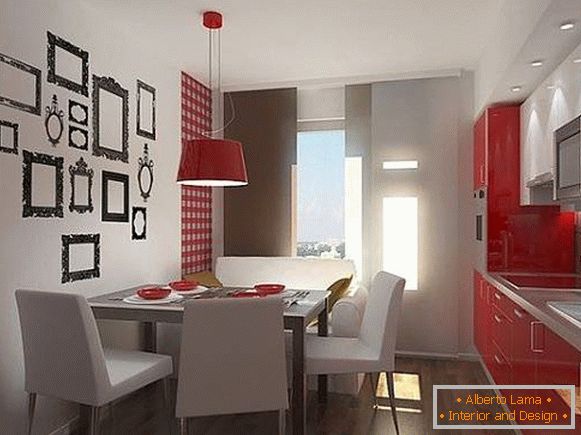 Návrh kuchyňského prostoru v kuchyni - fotografický design stěn