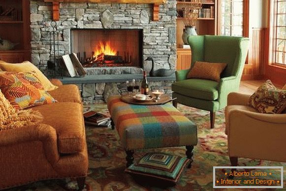 Nejlepší podzimní dekorace pro interiér - fotografie obývacího pokoje