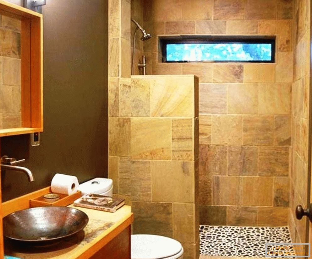 Sprchová kabina z umělého kamene