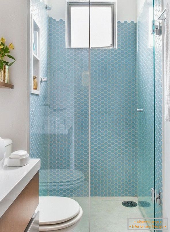 Sprchový kabinový dekor s mozaikou