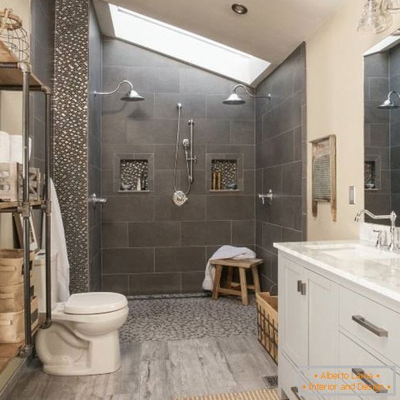 Renovace koupelny v půdním stylu - nejlepší nápady 2016