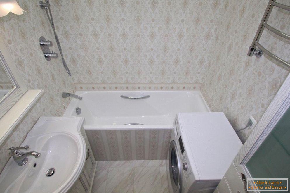 Koupelna ve dvoupokojovém bytě série p44t