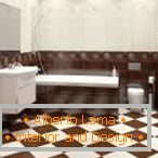 Šachová podlaha v koupelně