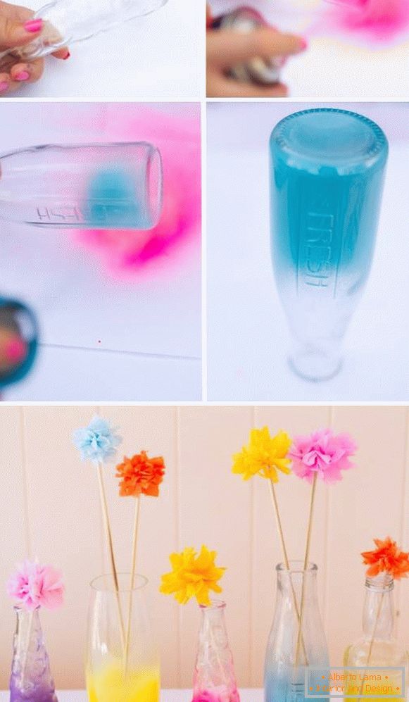Jak vyrobit vázu z lahve s aerosolovou barvou