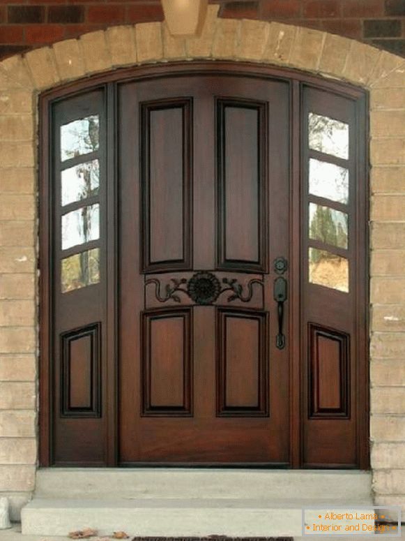 dřevěné vstupní dveře z masivního dřeva, foto 2