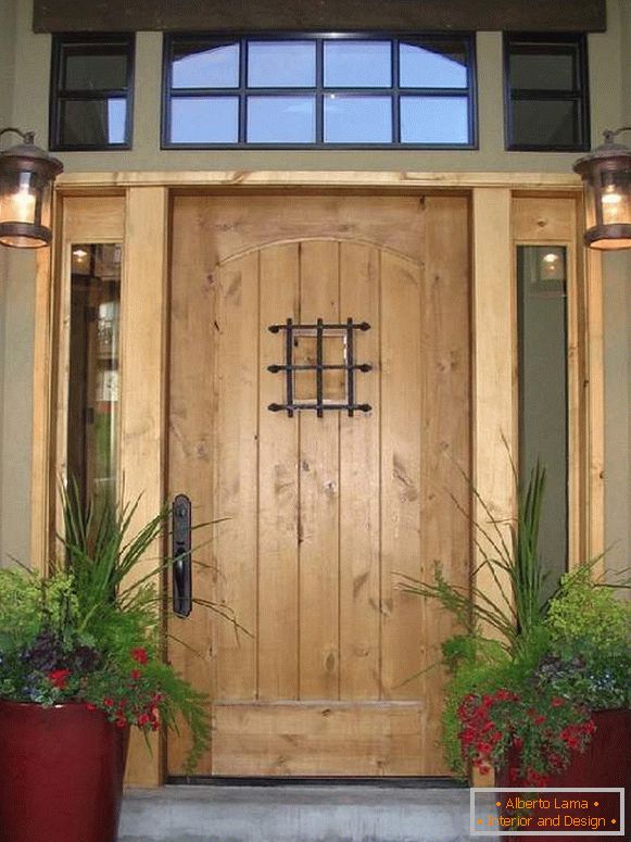 krásné dřevěné vstupní dveře, foto 38