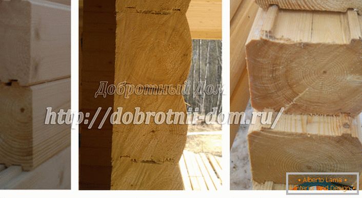 Moderní stavební materiál je profilovaný nosník z borovice, strmější a dražší profilovaný lepený paprsek.
