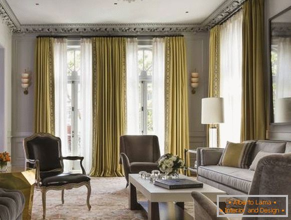 Design obývacího pokoje ve stylu luxusu