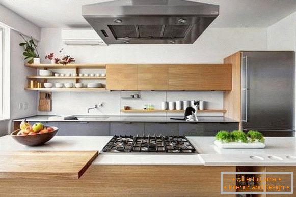 Moderní design kuchyně soukromého domu