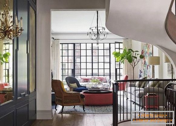 Návrh interiéru soukromého domu - stylový obývací pokoj