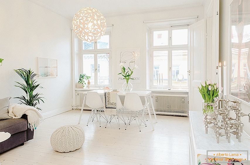 Elegantní interiér švédského bytu