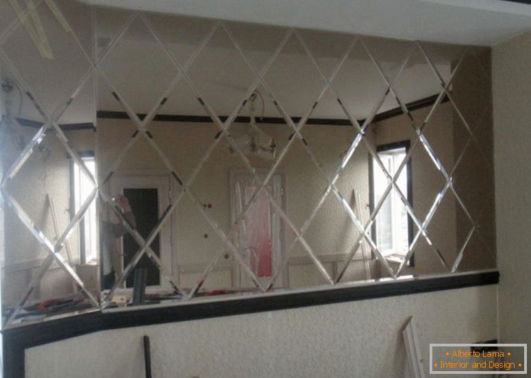 Zrcadlový panel na stěně - 55 fotografií nápadů v interiéru